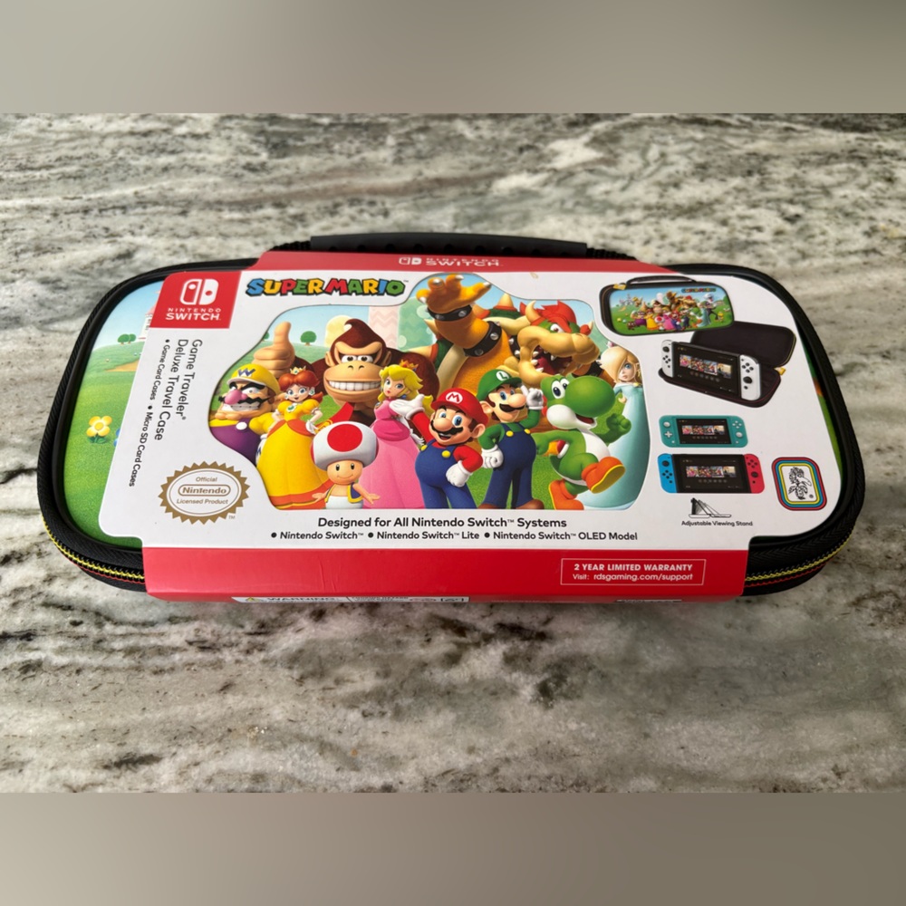 Nintendo Super Mario Character Travel Case – Red, Black, Multicolor